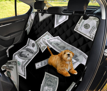 Flying USD Print Pet Car Back Seat Cover