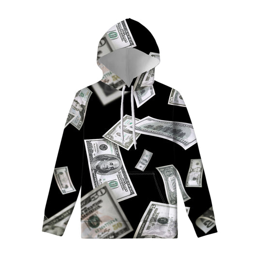 Flying USD Print Pullover Hoodie