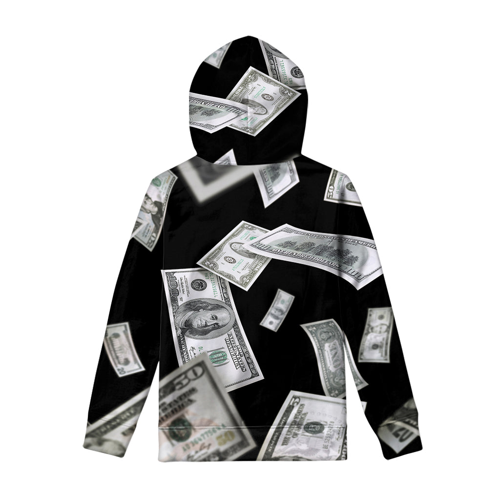 Flying USD Print Pullover Hoodie