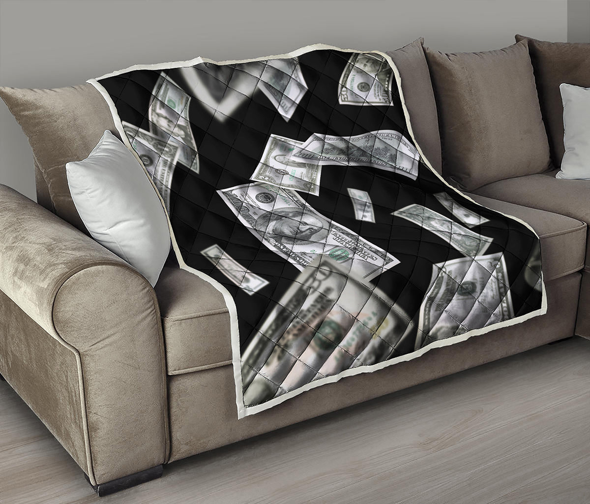 Flying USD Print Quilt