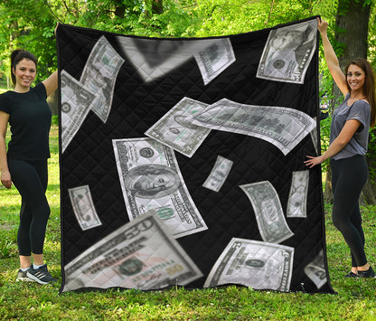 Flying USD Print Quilt