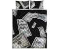 Flying USD Print Quilt Bed Set