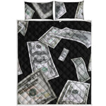 Flying USD Print Quilt Bed Set