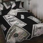 Flying USD Print Quilt Bed Set