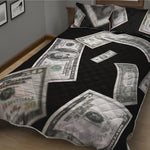 Flying USD Print Quilt Bed Set