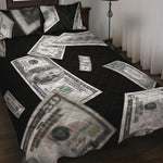 Flying USD Print Quilt Bed Set