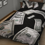 Flying USD Print Quilt Bed Set