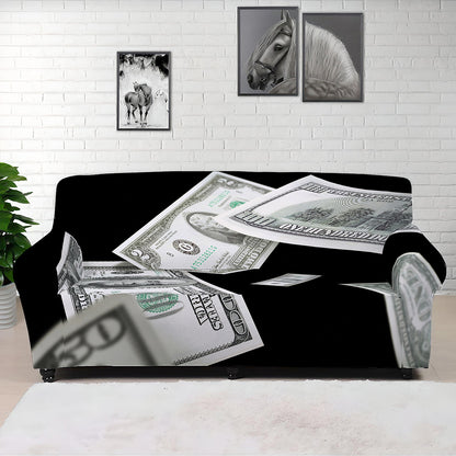 Flying USD Print Sofa Cover