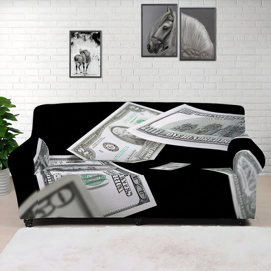 Flying USD Print Sofa Cover
