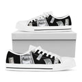 Flying USD Print White Low Top Sneakers