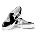 Flying USD Print White Slip On Sneakers