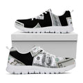 Flying USD Print White Running Shoes