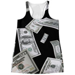 Flying USD Print Women's Racerback Tank Top