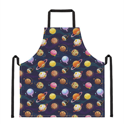 Food Planets Pattern Print Apron