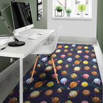 Food Planets Pattern Print Area Rug