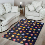 Food Planets Pattern Print Area Rug