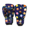 Food Planets Pattern Print Boxing Gloves