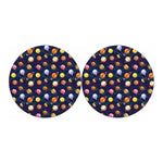 Food Planets Pattern Print Car Coasters
