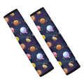 Food Planets Pattern Print Car Seat Belt Covers