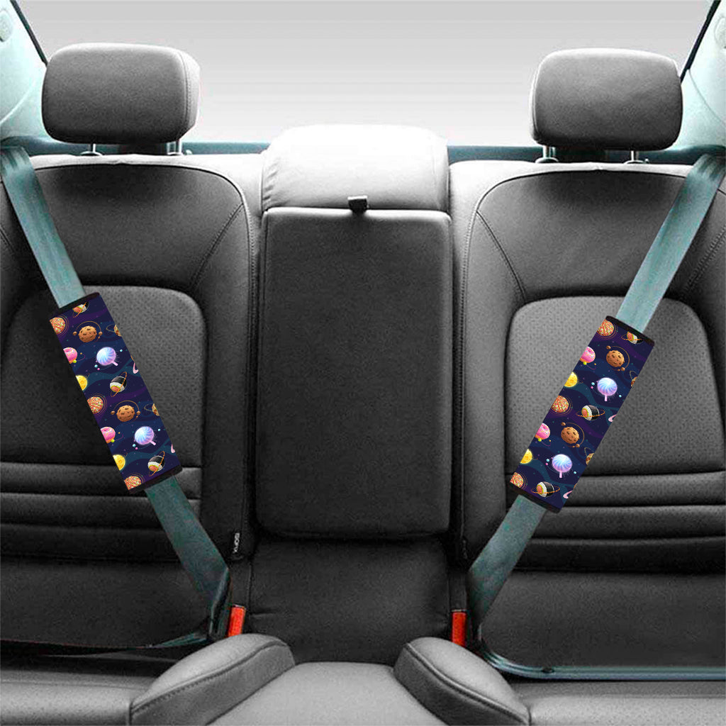 Food Planets Pattern Print Car Seat Belt Covers