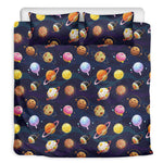 Food Planets Pattern Print Duvet Cover Bedding Set