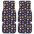Food Planets Pattern Print Front and Back Car Floor Mats