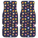 Food Planets Pattern Print Front and Back Car Floor Mats