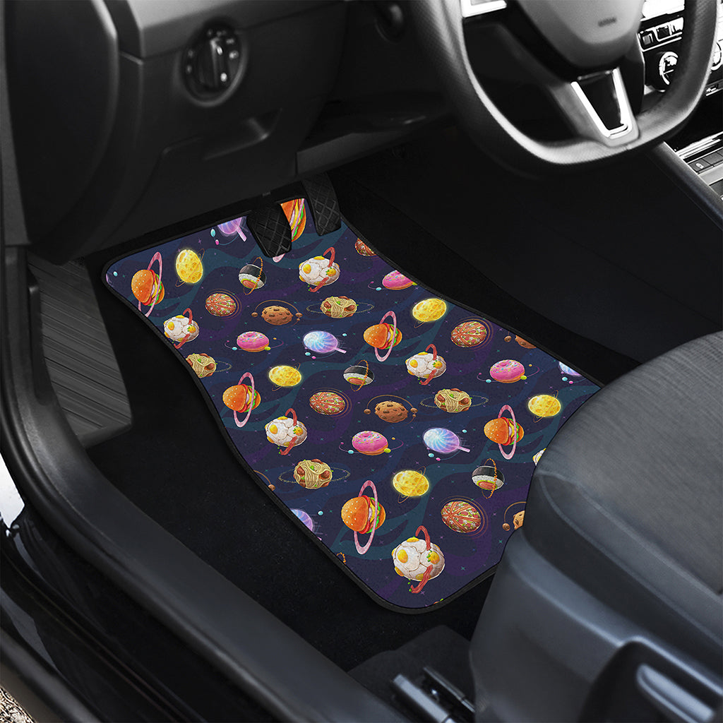 Food Planets Pattern Print Front Car Floor Mats