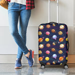Food Planets Pattern Print Luggage Cover