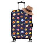 Food Planets Pattern Print Luggage Cover