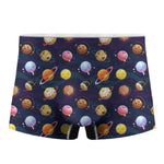 Food Planets Pattern Print Men's Boxer Briefs