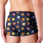 Food Planets Pattern Print Men's Boxer Briefs