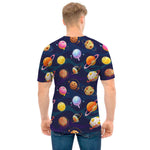 Food Planets Pattern Print Men's T-Shirt
