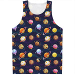 Food Planets Pattern Print Men's Tank Top