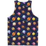 Food Planets Pattern Print Men's Tank Top