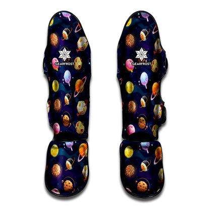 Food Planets Pattern Print Muay Thai Shin Guard