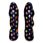 Food Planets Pattern Print Muay Thai Shin Guard