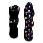 Food Planets Pattern Print Muay Thai Shin Guard