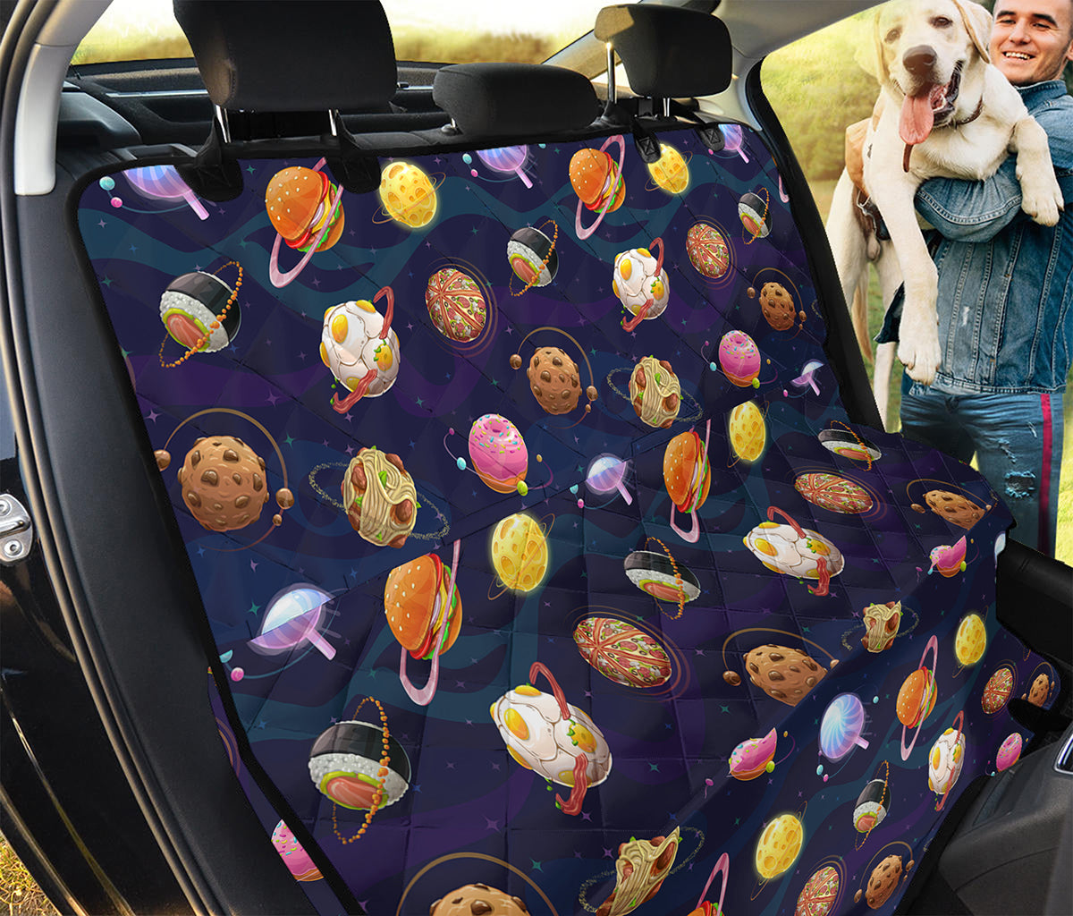 Food Planets Pattern Print Pet Car Back Seat Cover