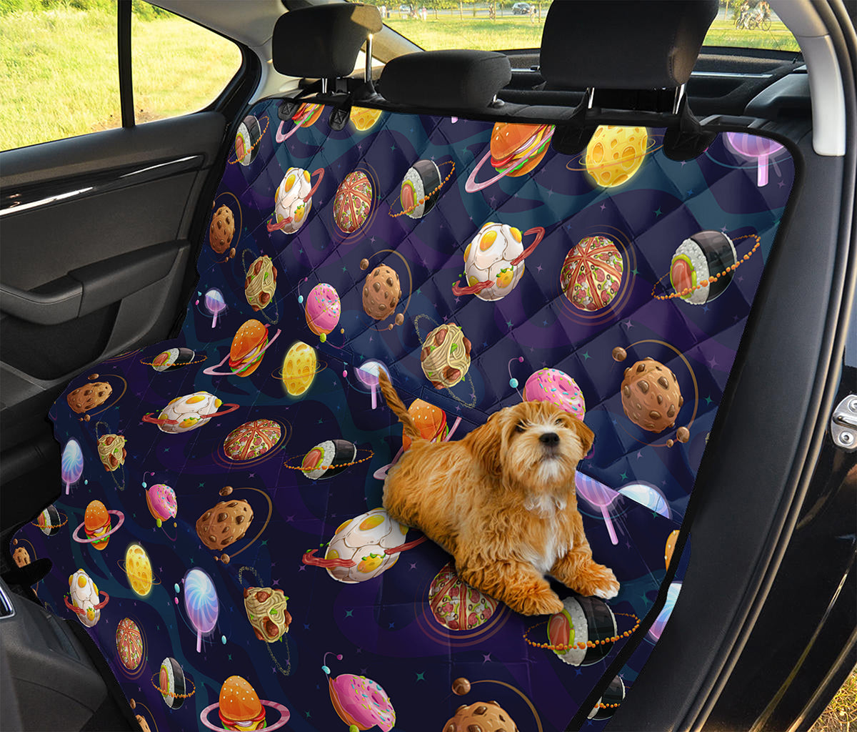 Food Planets Pattern Print Pet Car Back Seat Cover