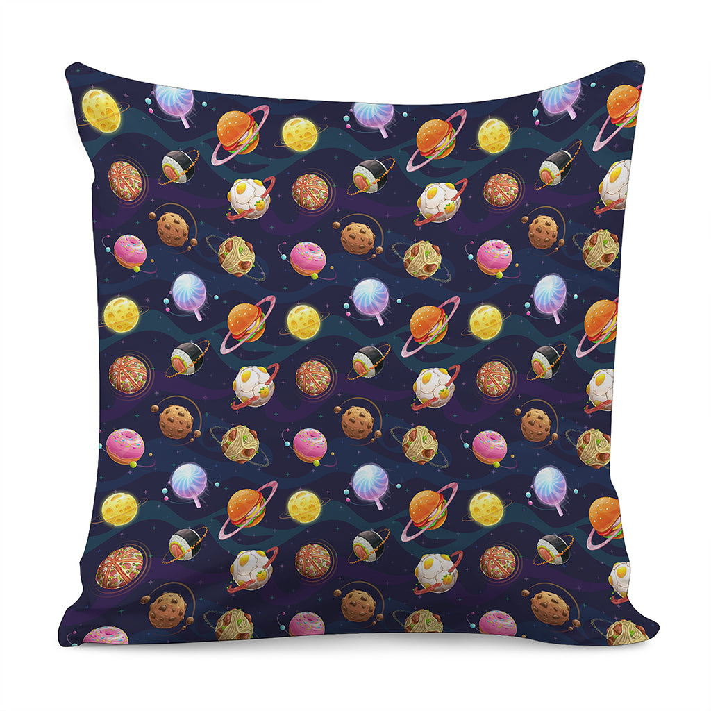 Food Planets Pattern Print Pillow Cover