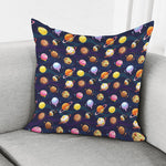 Food Planets Pattern Print Pillow Cover