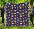 Food Planets Pattern Print Quilt