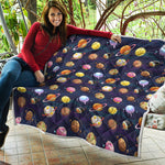 Food Planets Pattern Print Quilt
