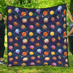Food Planets Pattern Print Quilt