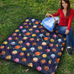 Food Planets Pattern Print Quilt