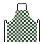 Forest Green And White Checkered Print Apron