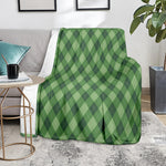 Forest Green Argyle Pattern Print Blanket