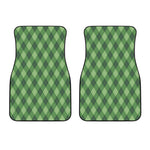 Forest Green Argyle Pattern Print Front Car Floor Mats