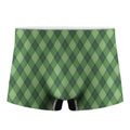Forest Green Argyle Pattern Print Men's Boxer Briefs